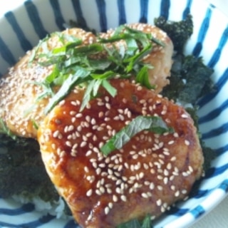 ふわふわ鳥つくね丼